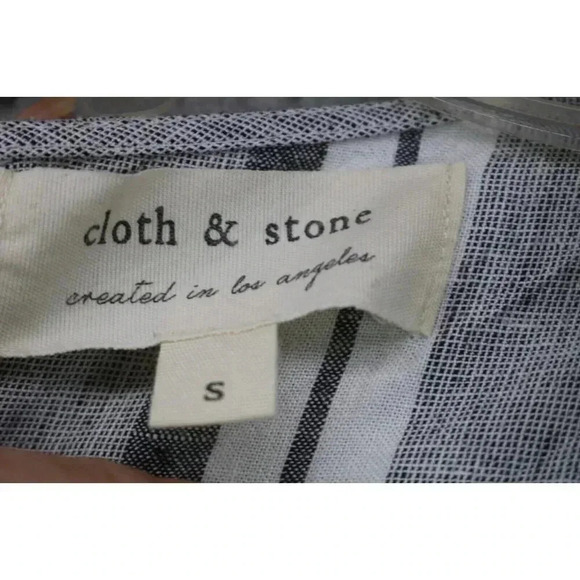 Cloth and Stone Anthropologie Linen Blend Wide Leg Jumpsuit-Size Small-Open Back - Picture 3 of 10